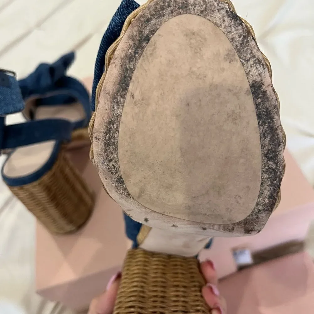 Miu miu denim sandals